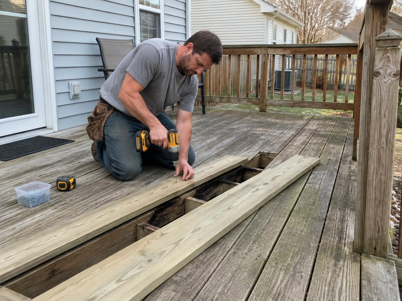 Illustrative photo of outdoor deck repairs